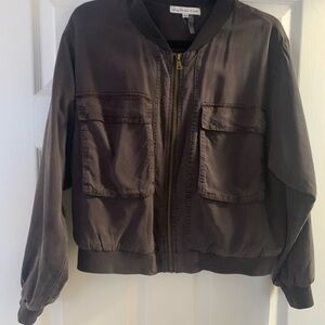 Young Fabulous & Broke Gray Bomber Jacket